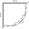 Душевой уголок BELBAGNO SELA 90x90 см SELA-R-2-90-C-Cr
